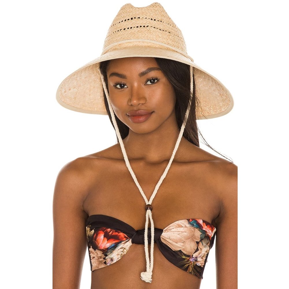 Lack of Color The Vista Hat Natural & White Straw Wide Brim Sun Hat Medium